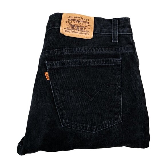 Vintage Levi Orange Tab Jeans Size 33 Black - Picture 1 of 12